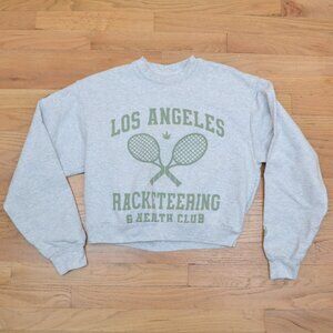 Offfield Cropped Sweatshirt Los Angeles Racketeering & Health Club Wmn Sz Small